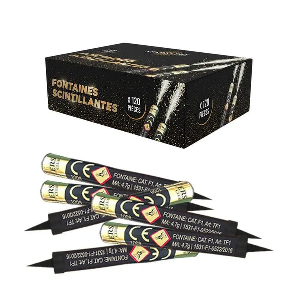 Lot de 120 Fontaines Scintillantes - 60 secondes