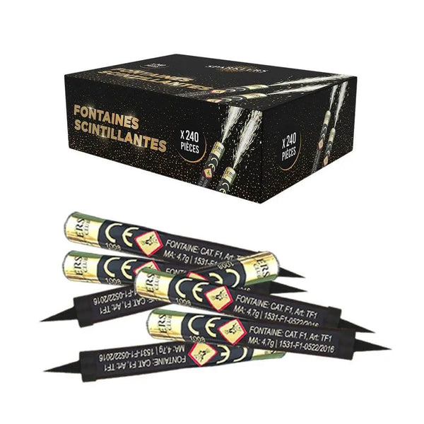 Lot de 240 Fontaines Scintillantes - 60 secondes