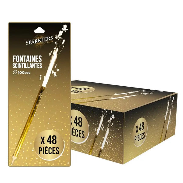 Lot de 48 Fontaines Scintillantes XXL - 100 secondes