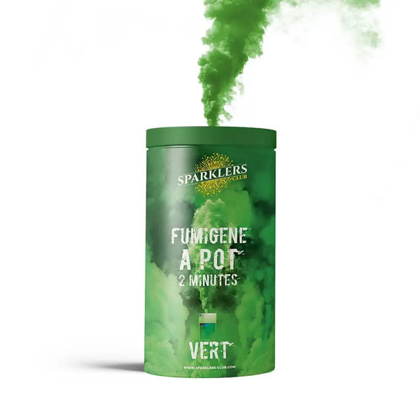 Gros pot fumigène 2 minutes vert