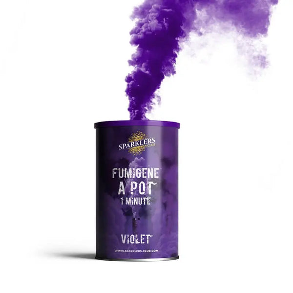 Fumigène en pot 1 minute violet (à poser au sol)