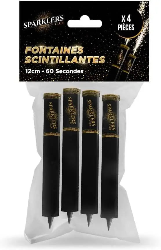 Lot de 4 Fontaines Scintillantes - 60 secondes