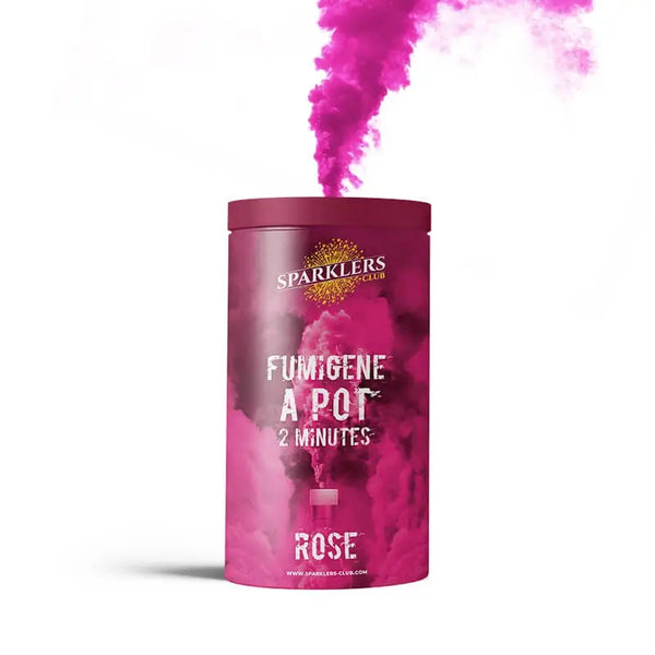 Gros pot fumigène 2 minutes Rose