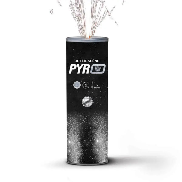 Jets de scène Pyrotech Pro 2 mètres 30 secondes argent